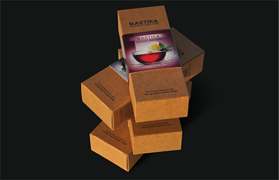 Elegant OEM Kraft paper tea boxes with color printed sleeve