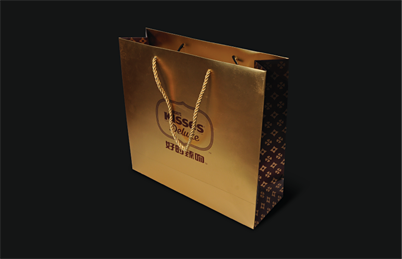 Promotional metallic cardstock printed paper bags